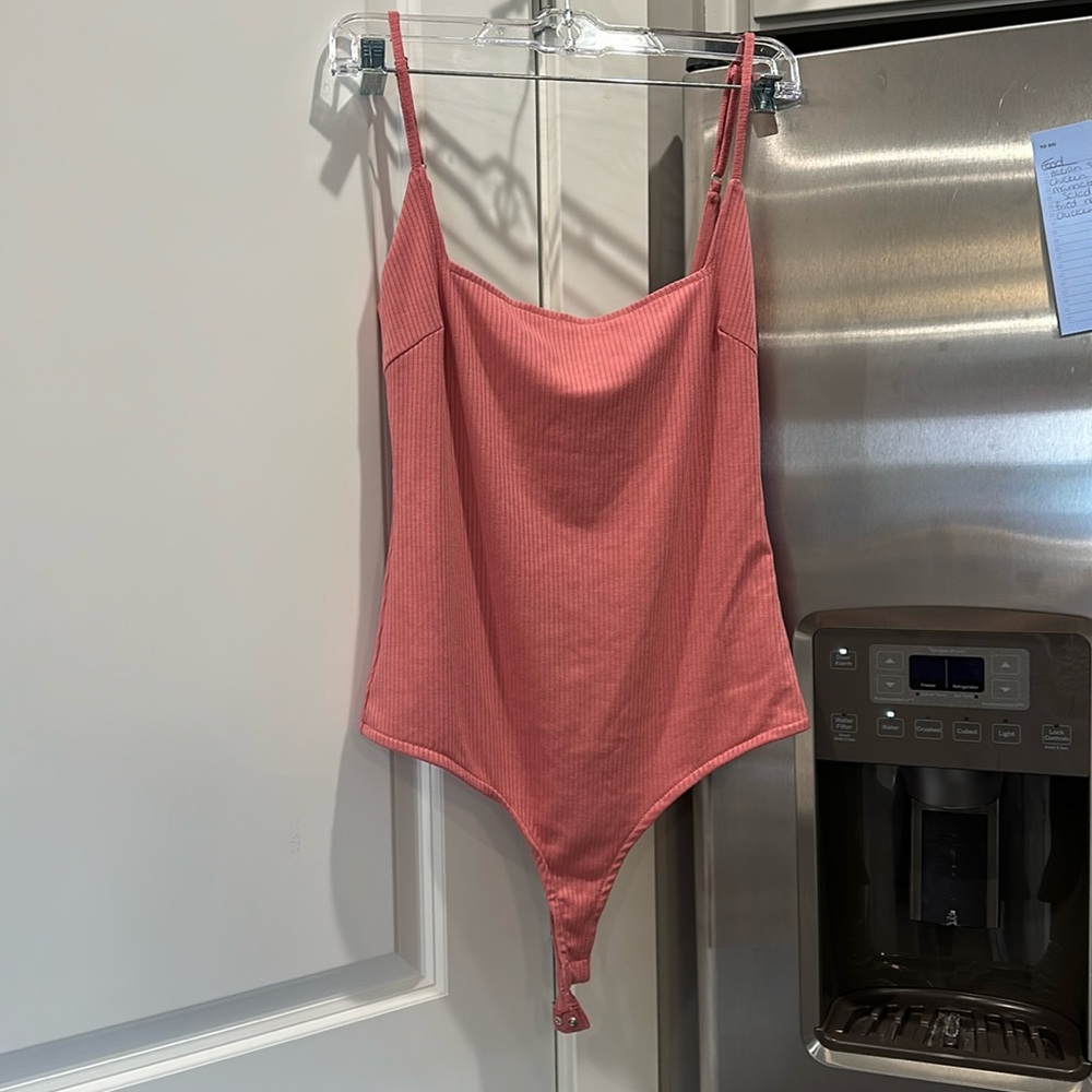 Lulus Pink Bodysuit | Size L | Adjustable Straps | Feminine